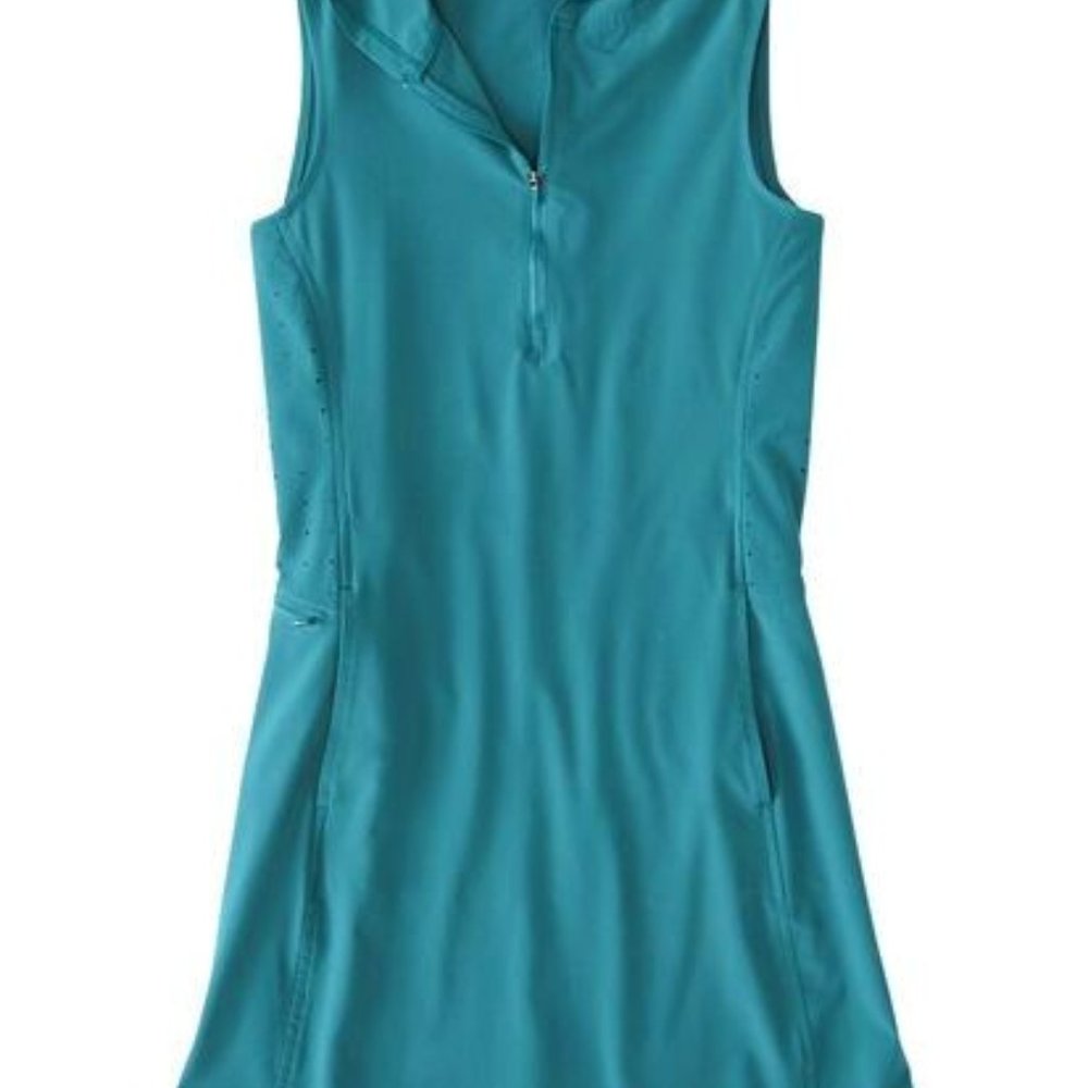 Title Nine Boom Sleeveless hoodie dress 12 Teal